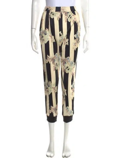 Pre-owned Suno Floral Print Straight Leg Pants