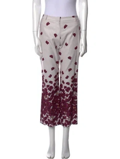 Pre-owned Suno Floral Print Straight Leg Pants In Multi