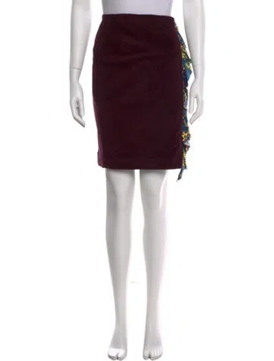 Pre-owned Suno Knee-length Skirt In Burgundy