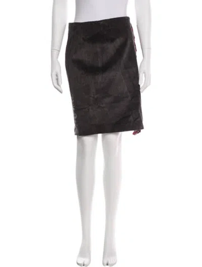 Pre-owned Suno Knee-length Skirt In Gray