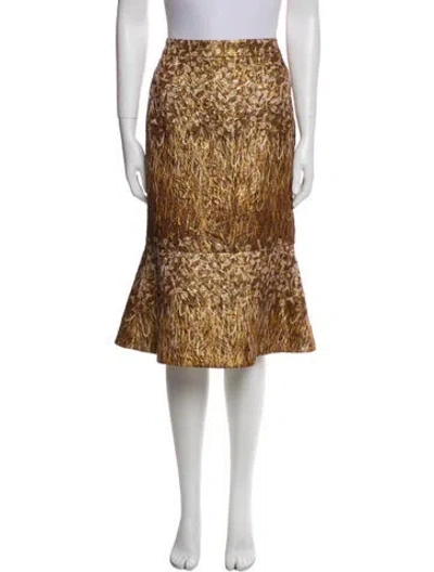 Pre-owned Suno Knee-length Skirt W/ Tags In Gold