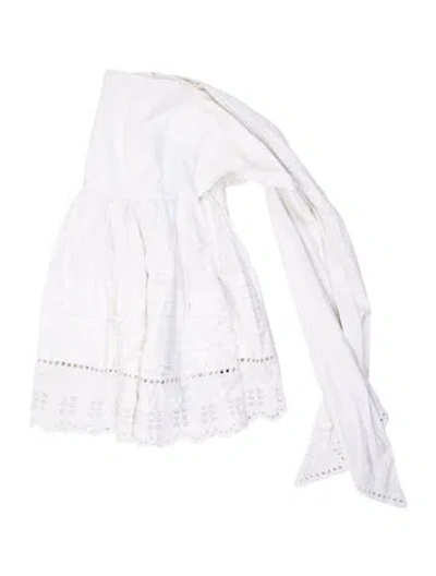 Pre-owned Suno Lace Pattern Midi Length Dress In White
