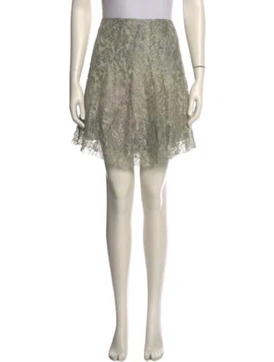 Pre-owned Suno Lace Pattern Mini Skirt In Neutral