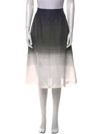 Pre-owned Suno Leather Knee-length Skirt In Gray
