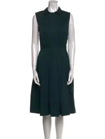 Pre-owned Suno Midi Length Dress In Green