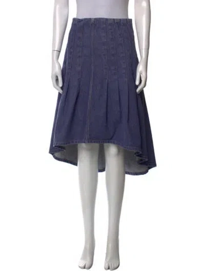 Pre-owned Suno Midi Length Skirt In Blue