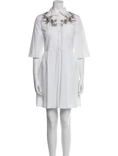 Pre-owned Suno Mini Dress In White