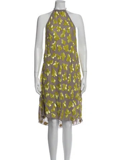 Pre-owned Suno Patterned Knee-length Dress In Grey