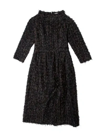 Pre-owned Suno Patterned Midi Length Dress In Blue