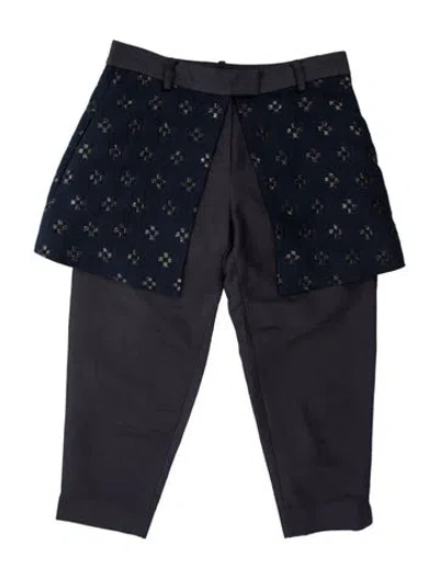 Pre-owned Suno Patterned Straight Leg Pants In Blue