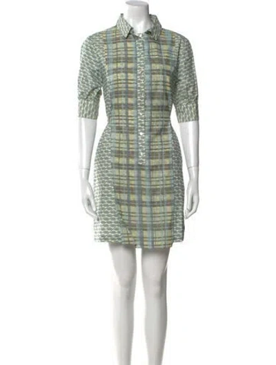 Pre-owned Suno Plaid Print Knee-length Dress In Multi