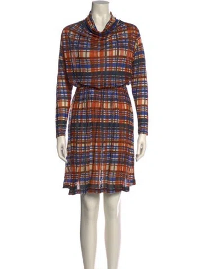 Pre-owned Suno Plaid Print Mini Dress
