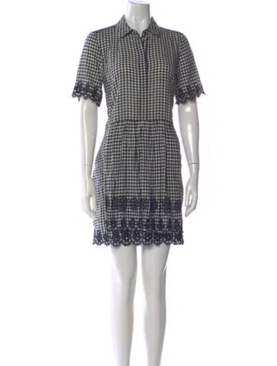 Pre-owned Suno Plaid Print Mini Dress In Black