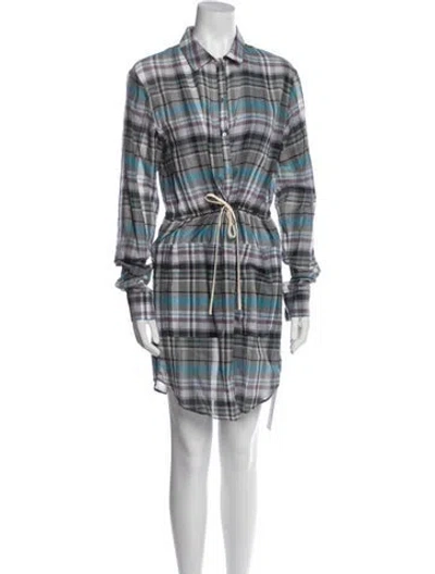 Pre-owned Suno Plaid Print Mini Dress In Multi