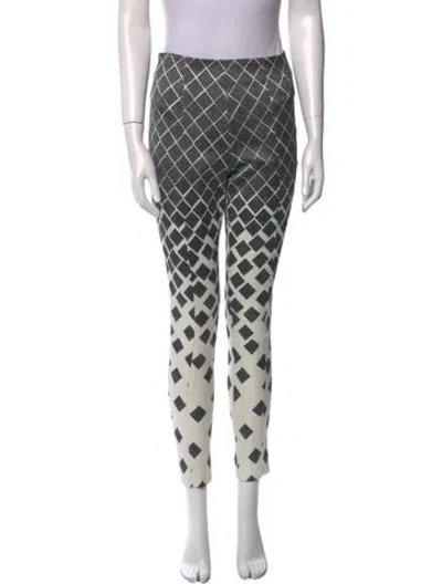 Pre-owned Suno Plaid Print Skinny Leg Pants In Multi