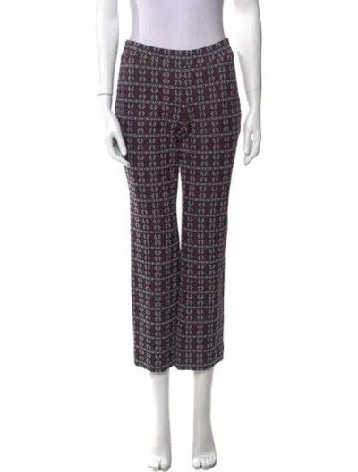 Pre-owned Suno Plaid Print Straight Leg Pants In Multi