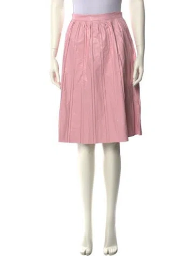 Pre-owned Suno Pleated Accents Knee-length Skirt In Pink