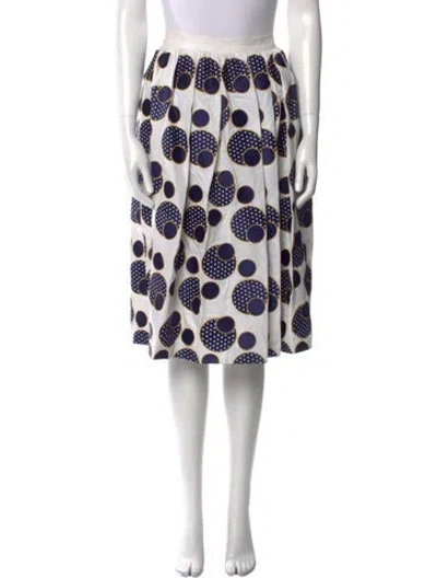 Pre-owned Suno Polka Dot Print Knee-length Skirt In Multi