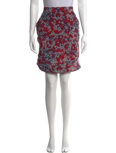 Pre-owned Suno Polka Dot Print Knee-length Skirt In Red
