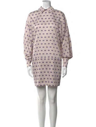 Pre-owned Suno Polka Dot Print Mini Dress In Pink