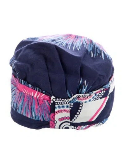 Pre-owned Suno Print Hat W/tags In Blue