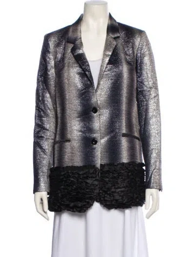 Pre-owned Suno Printed Blazer In Black