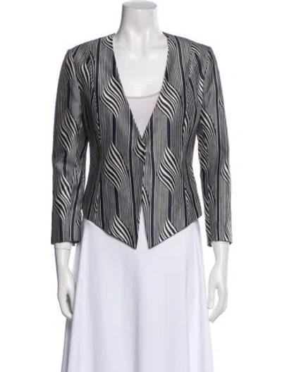 Pre-owned Suno Printed Blazer In Blue