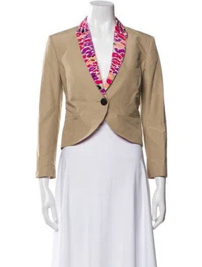 Pre-owned Suno Printed Blazer In Neutral