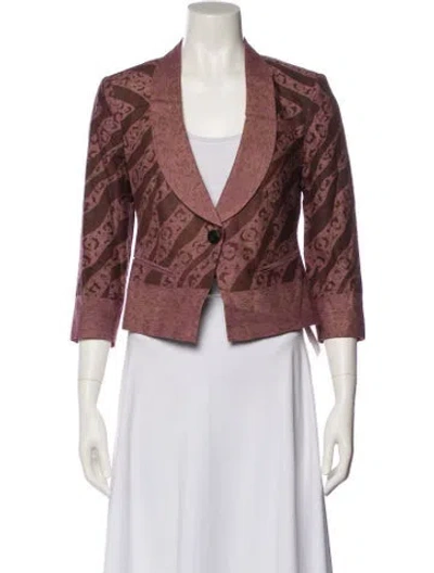 Pre-owned Suno Printed Evening Jacket In Purple