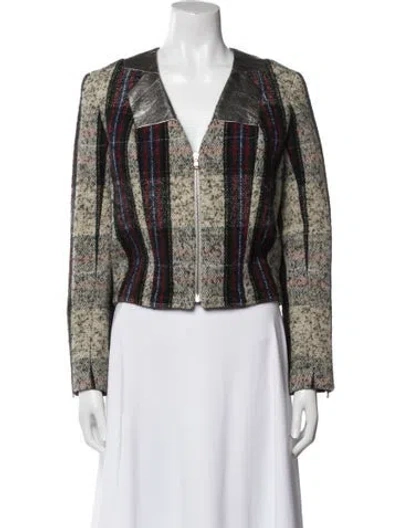 Pre-owned Suno Printed Evening Jacket In Silver