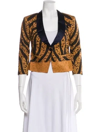 Pre-owned Suno Printed Evening Jacket W/ Tags In Brown