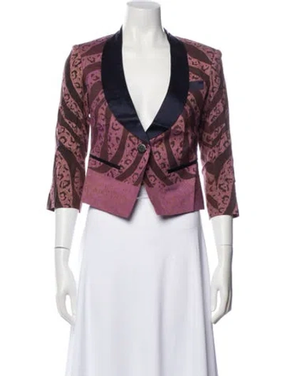 Pre-owned Suno Printed Evening Jacket W/ Tags In Multi