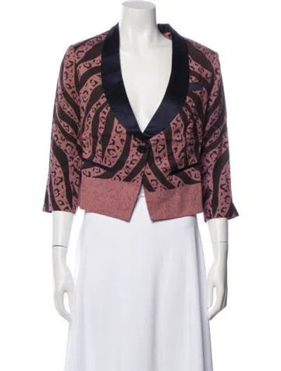 Pre-owned Suno Printed Evening Jacket W/ Tags In Multi