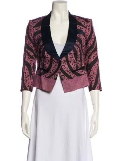 Pre-owned Suno Printed Evening Jacket W/ Tags In Pink