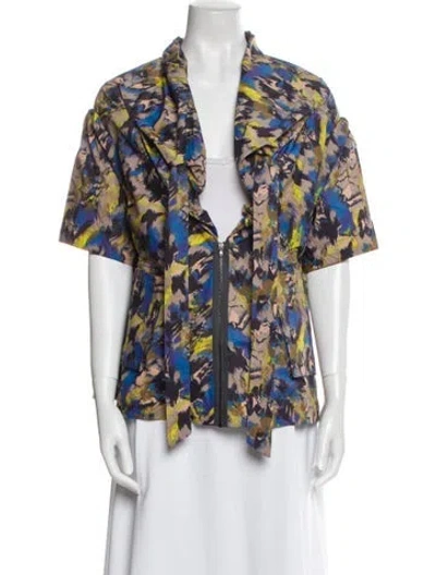 Pre-owned Suno Printed Jacket In Blue