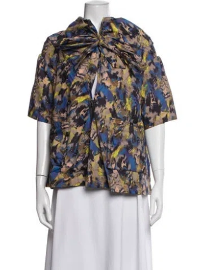 Pre-owned Suno Printed Jacket In Blue
