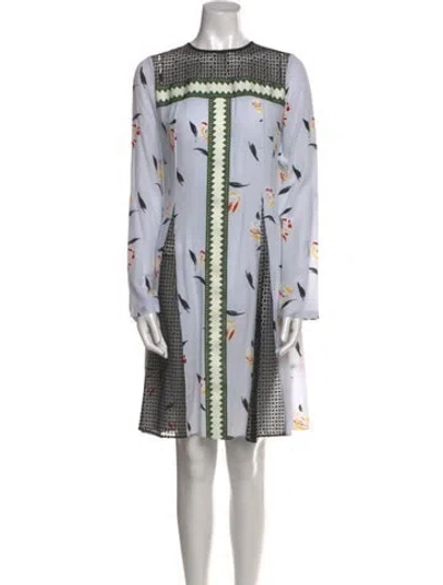 Pre-owned Suno Printed Knee-length Dress In Multi