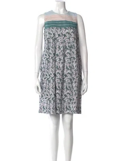 Pre-owned Suno Printed Knee-length Dress In Multi