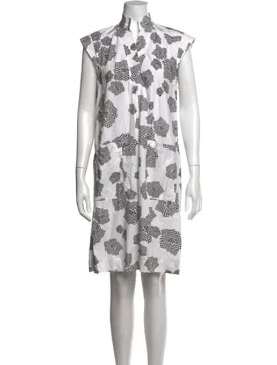 Pre-owned Suno Printed Knee-length Dress In Multi