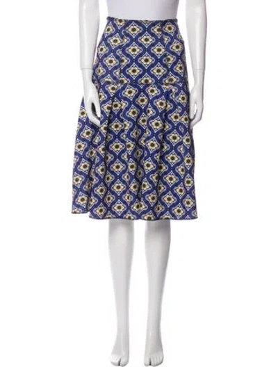Pre-owned Suno Printed Knee-length Skirt In Blue