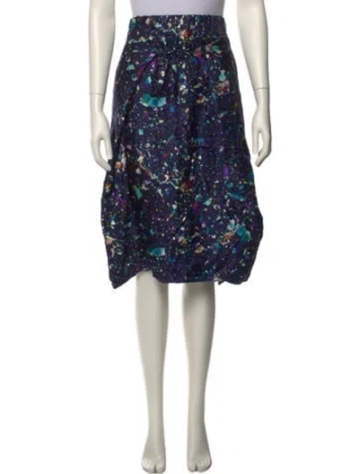 Pre-owned Suno Printed Knee-length Skirt In Blue