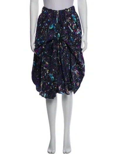 Pre-owned Suno Printed Knee-length Skirt In Blue