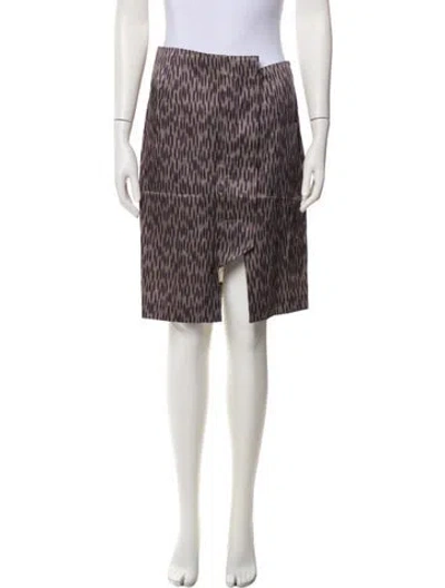 Pre-owned Suno Printed Knee-length Skirt In Gray
