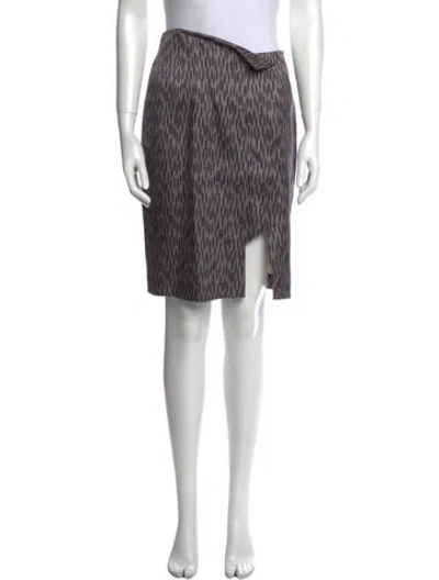 Pre-owned Suno Printed Knee-length Skirt In Gray
