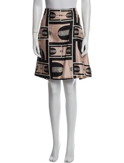 Pre-owned Suno Printed Knee-length Skirt In White