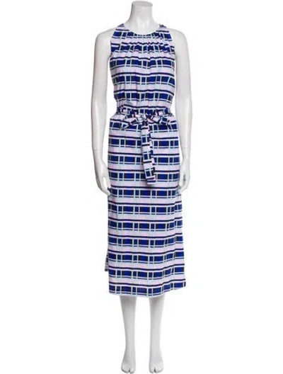 Pre-owned Suno Printed Long Dress In Multi