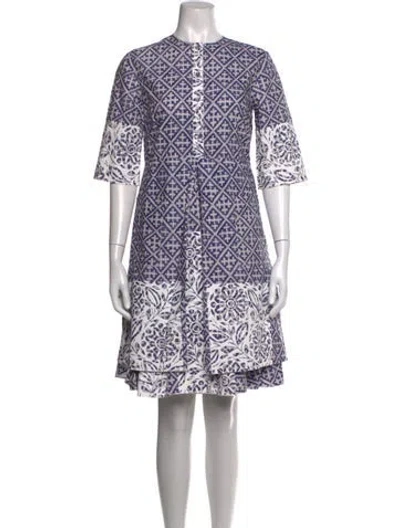 Pre-owned Suno Printed Long Dress In Multicolor