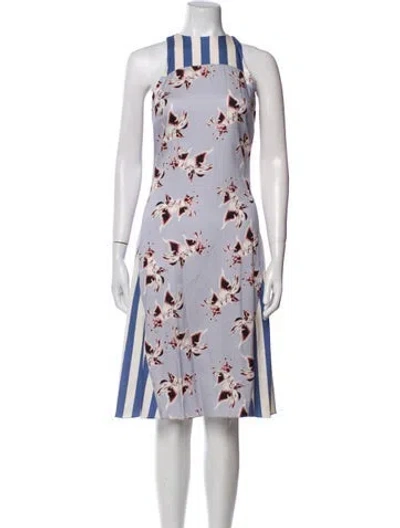 Pre-owned Suno Printed Midi Length Dress In Multi