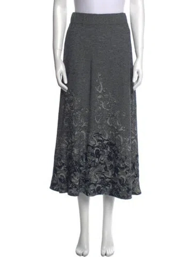 Pre-owned Suno Printed Midi Length Skirt In Blue