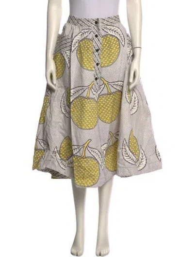 Pre-owned Suno Printed Midi Length Skirt In Multi